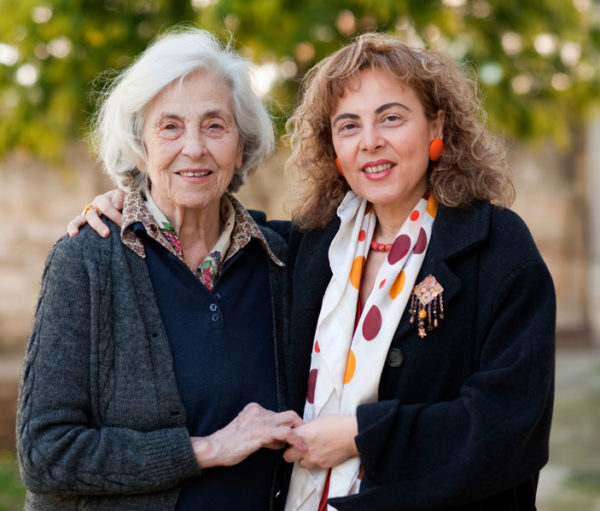 Portrait of older woman and younger woman